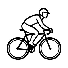 Obraz premium Cycling icon representing motion and fitness, active lifestyle concept