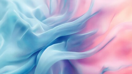 Fototapeta premium Soft translucent flowing fabric in shades of pink and blue