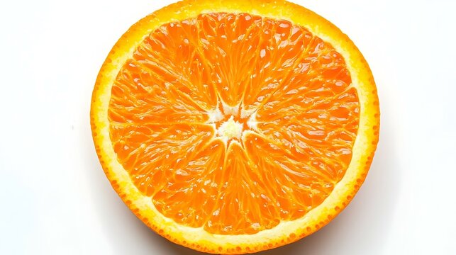 Closeup orange furit isolate on white