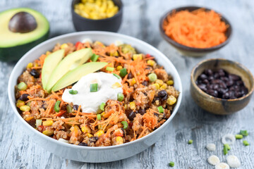 Homemade prepared healthy and keto diet dish