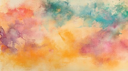 Colorful Abstract Watercolor Painting Showcasing Various Shades and Textures