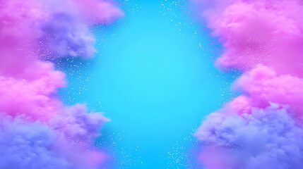 Fototapeta premium Abstract 3D Purple Pink Blue Cloud Background