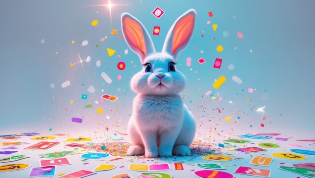 Ronnie the bunny fun sticker collection