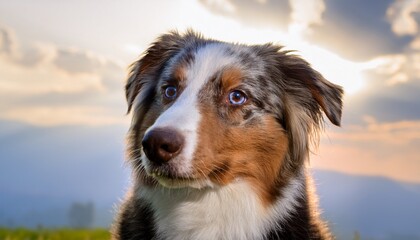 Fototapeta premium adorable aussie shepherd