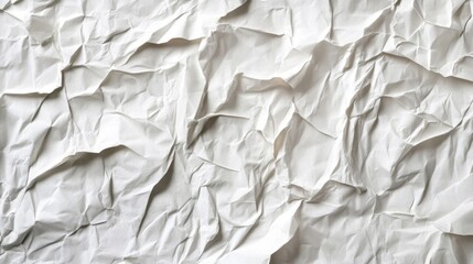 Obraz premium Crumpled White Paper Texture Background