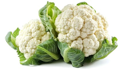 fresh cauliflower isolated on a white