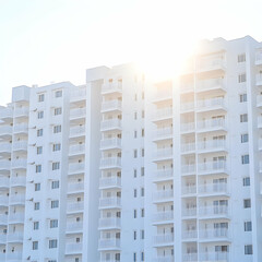 Fototapeta premium White Apartment Building Illustration