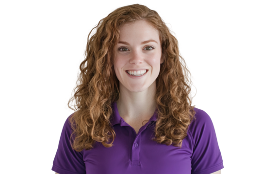portrait of a young woman isolated on transparent background