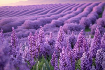 Obraz premium Dreamy Lilac Field Texture and Gradient Background for Stunning Visuals