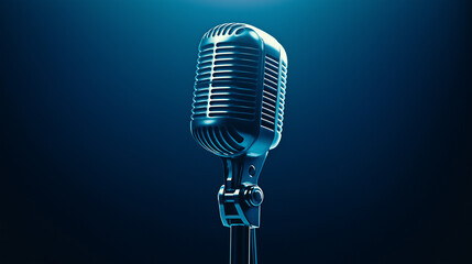 Alte Mikrofon steht f&uuml;r ein Gesangsstudio auf einem wei&szlig;en Hintergrund

