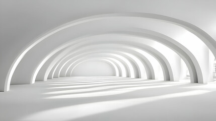 Obraz premium White Archway 3D Render Abstract Background