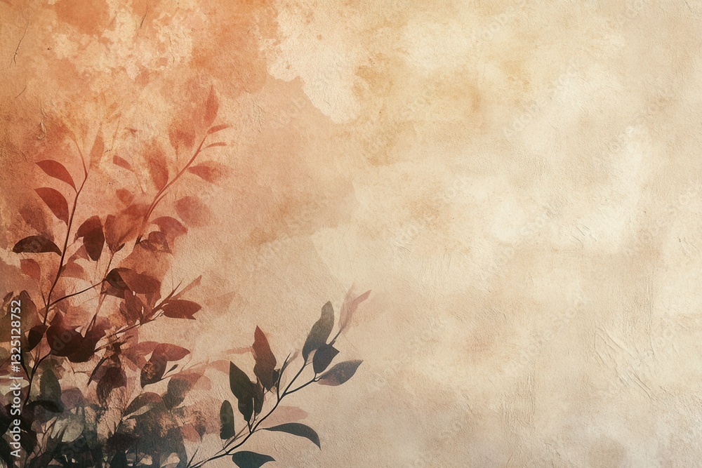 Leinwandbilder Warm earth tones and organic patterns create a bohemian-style background with subtle textures perfect for artistic projects or decor