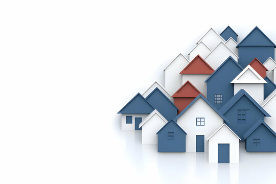 3D Illustration of a Neighborhood