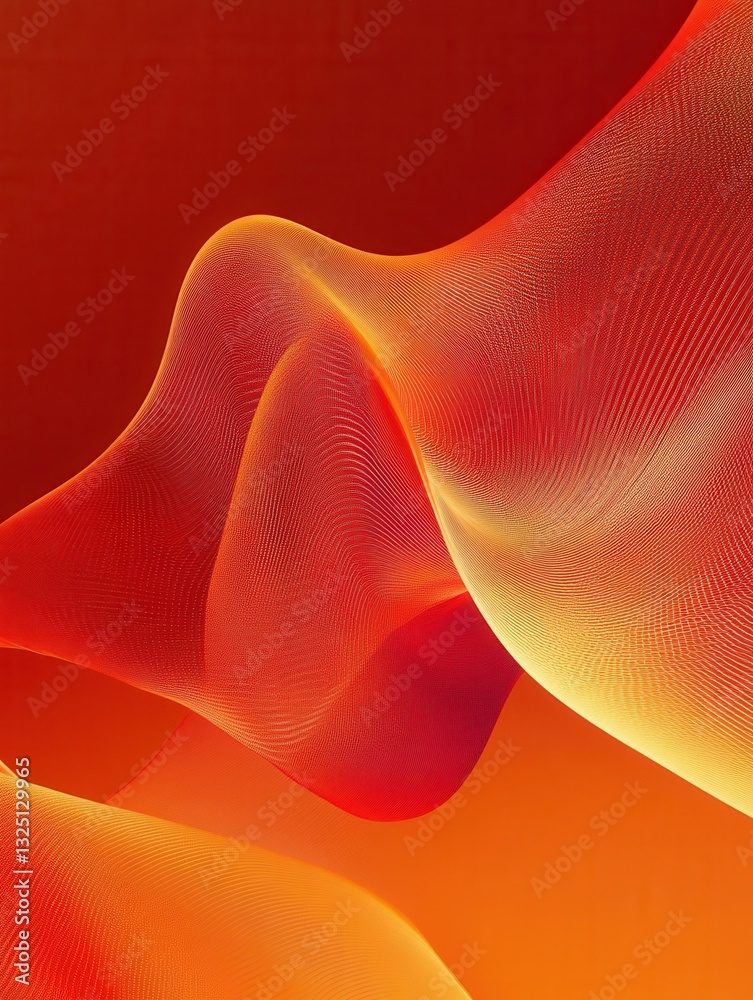 Fototapete dynamic abstract background featuring energetic waves in red and orange hues with a stylish design i