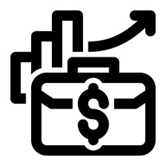 Growth, Business Growth, Business Outline Icon
