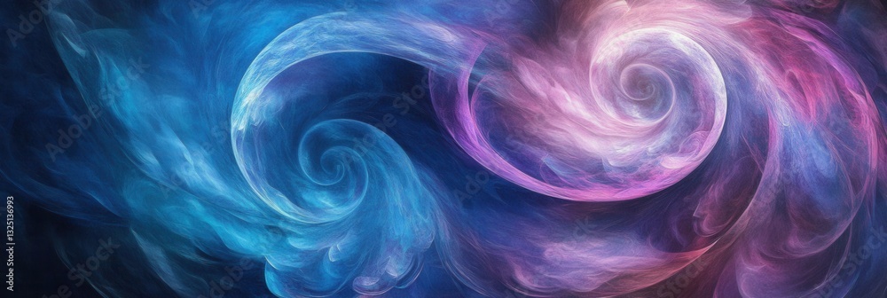 Aufkleber colorful abstract swirls create a dynamic and balanced composition showcasing vibrant blue, purple, 