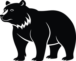Bear Silhouette File, Bear Icon Vector