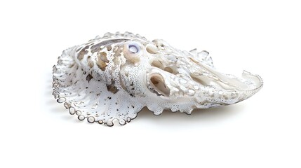 Raw cuttlefish on white background