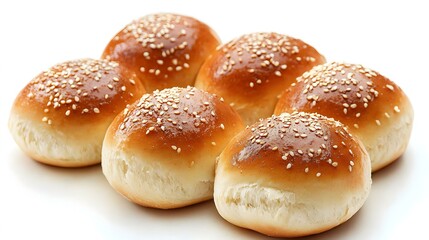 Fototapeta premium Homemade buns on white background