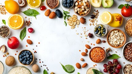 Group of whole foods complex carbohydrates