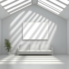 Fototapeta premium Modern Minimalist 3D Room Interior Illustration