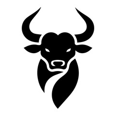 bull logo black and white