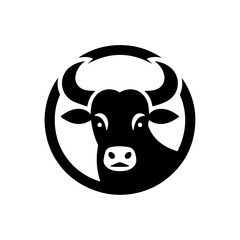 bull logo black and white
