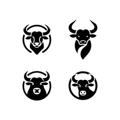 bull logo black and white