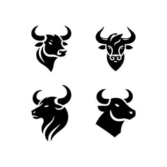bull logo black and white