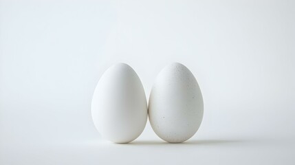 Two free range organic eggs with white shells