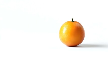 One ripe kumquat fruit isolated on white