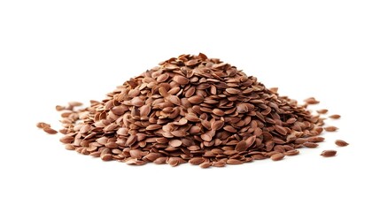 Pile of raw tomato seeds on white background