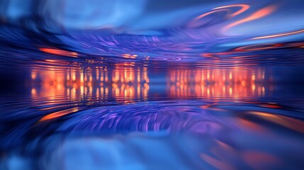 Abstract blue and orange light reflections texture