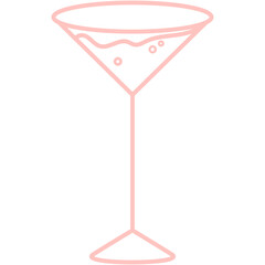 outline icon vector illustration of a cocktail
