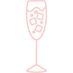 outline icon vector illustration of a cocktail