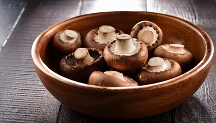 Fototapeta premium portobello mushrooms in bowl