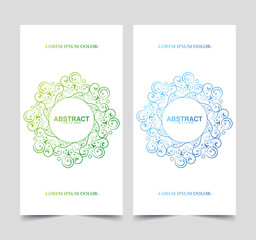 colorful ornament circle greeting card