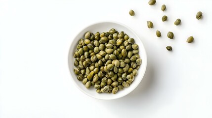 capers isolated on white background