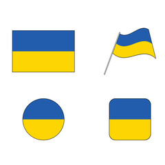Flag Of Ukraine. National flag of Ukraine.