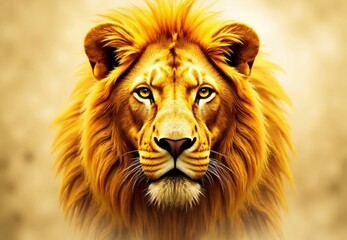 Fototapeta premium Close-up Portrait of a Male Lion