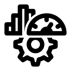 Capacity Utilization, Manufacturing Capacity, Production Capacity Outline Icon
