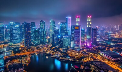 Fototapeta premium Urban Night in Asia