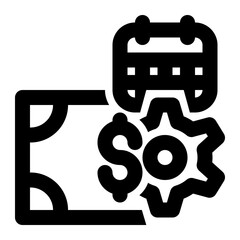 Money Management, Cash Management, Financial Planning Outline Icon
