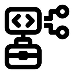 Fototapeta premium Corporate Software, Corporate Application, Corporate IT Outline Icon 