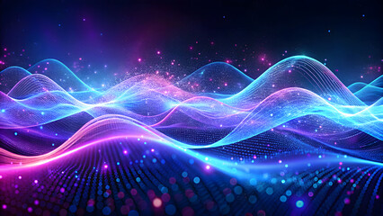 Naklejka premium dynamic canvas of vibrant, futuristic light waves creating mesmerizing effect