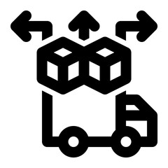 Supplier, Distribution, Delivery Outline Icon