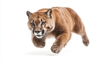 Obraz premium Running cheetah on a white background, isolated