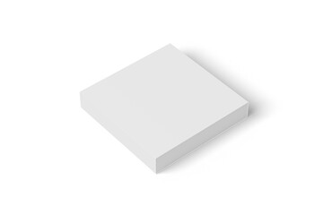 3D Illustration. Box mockup isolated. Top view
