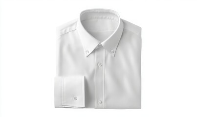 Crisp White Dress Shirt on Display - Ideal for Formal Wear and Fashion Catalogs