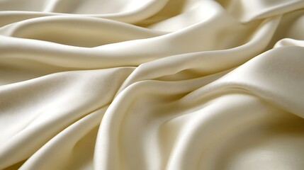 Obraz premium Soft cream colored fabric with folds and delicate light play